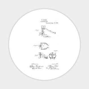 Planting plow Vintage Retro Patent Hand Drawing Funny Novelty Gift Magnet